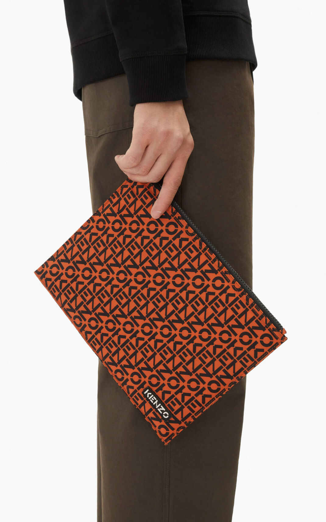 Pochette Kenzo Repeat large Homme Orange Foncé | UDBY-74038